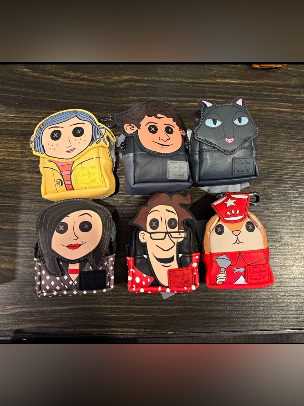 Coraline Loungefly bag charms WHOLE SET